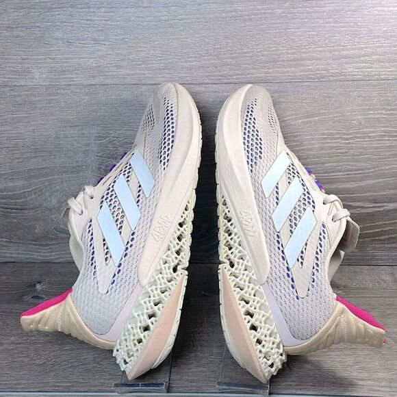 Adidas 4DFWD Pulse Halo Ivory Beige Women's Sz 9 Low Top Lace Up Running Sneaker - Picture 10 of 11